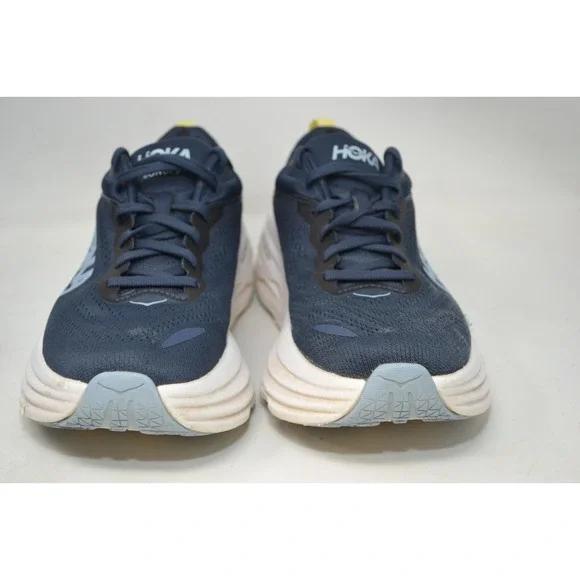 Hoka One One Bondi 8 Womens 8 B Running Shoes Gym Varsity Navy White 1127952-VYN - Picture 2 of 16